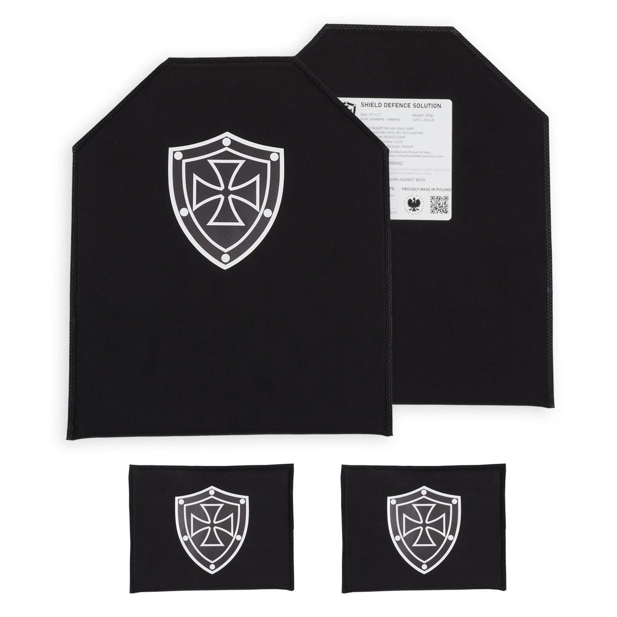 10"x12" Soft Armor Insert Set SAPI | Front, Back, Side Panels - Shield Defence Solution