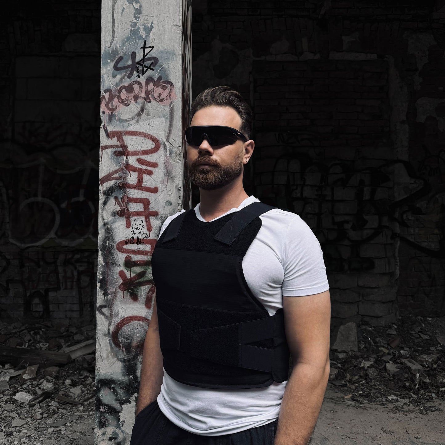 Slēpti nēsājama bruņu veste – melna